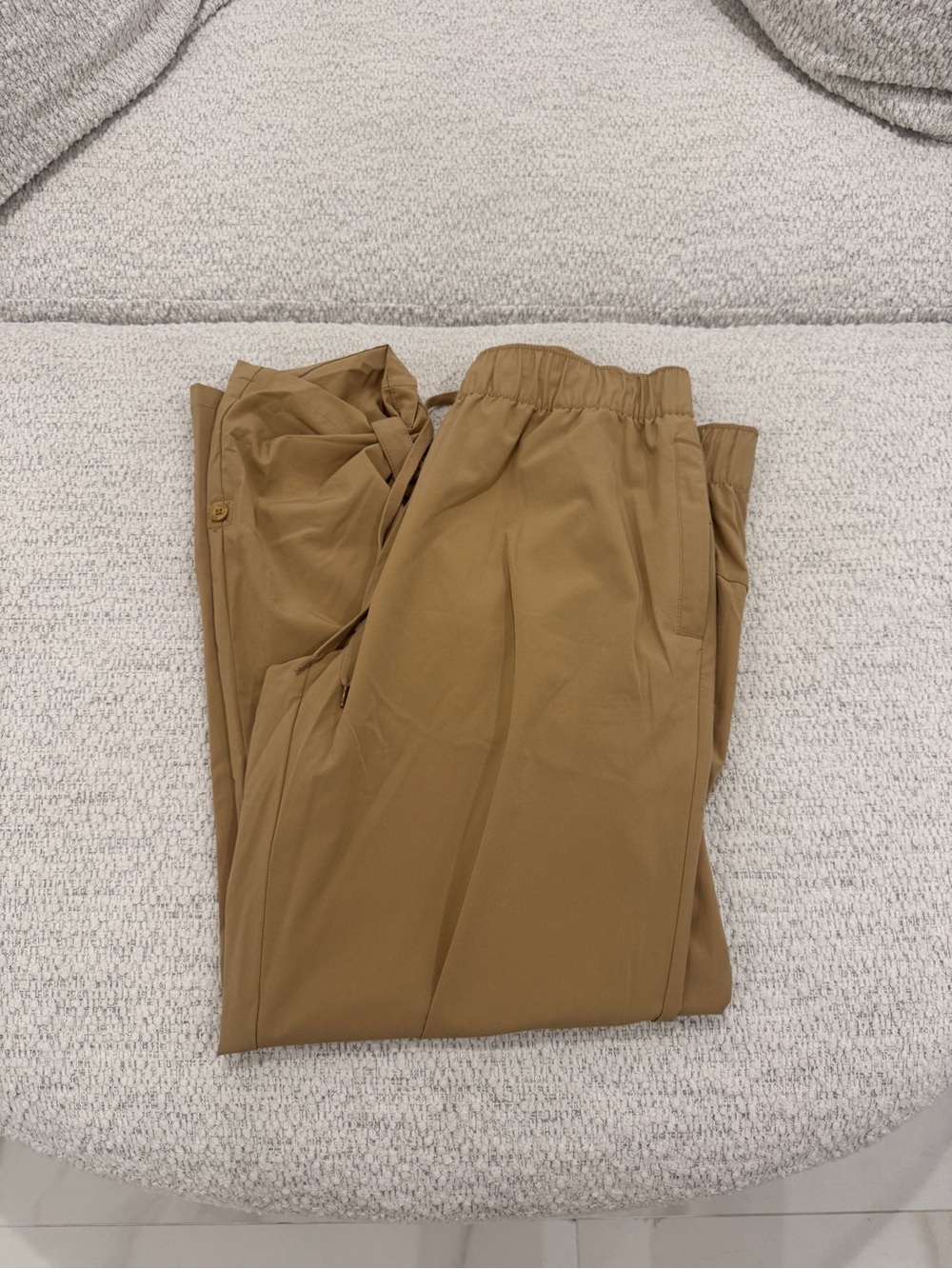Reel Legends Tan Drawstring Stretchy Athletic Women’s Pants